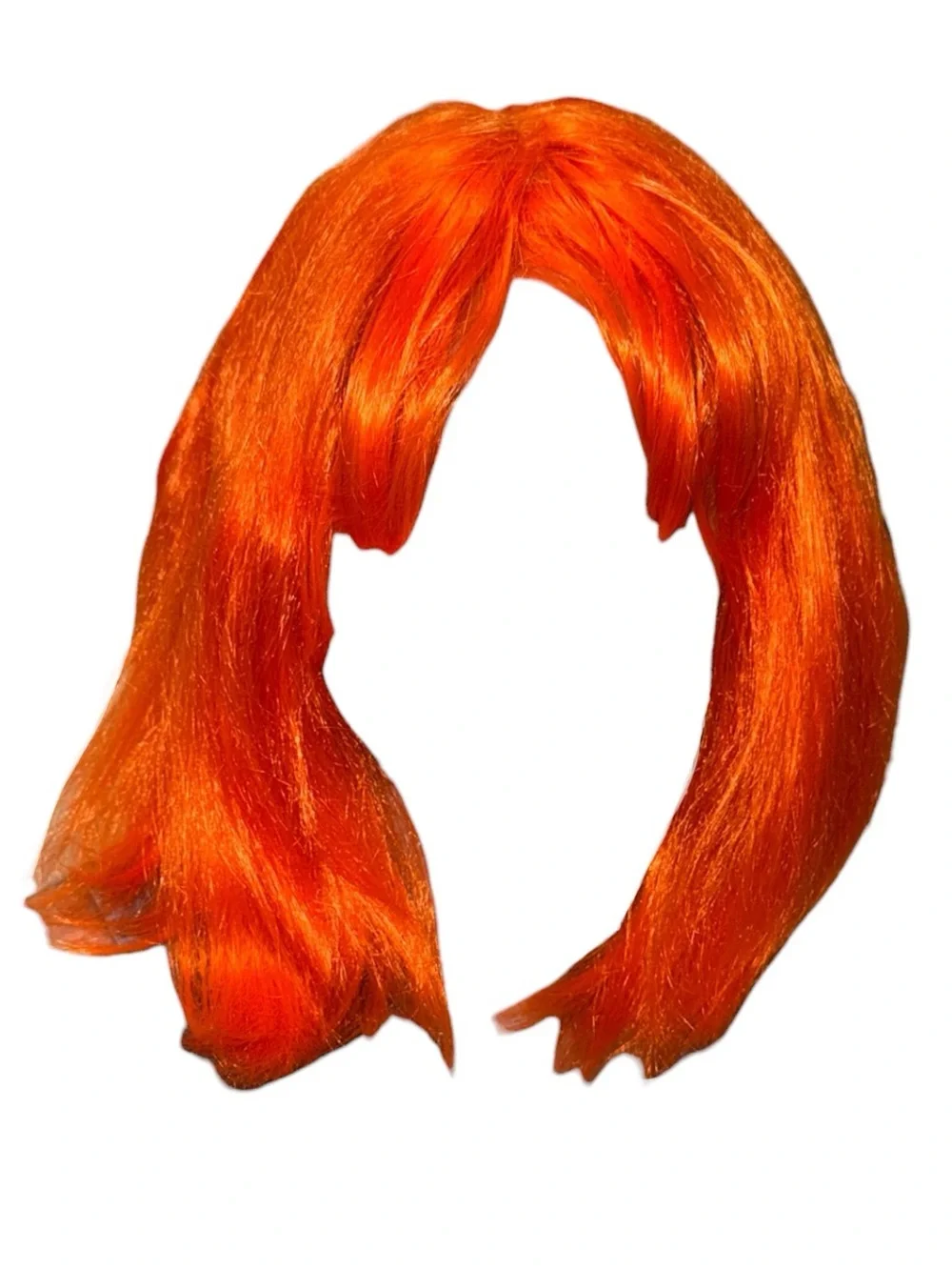 Vibrant Orange Synthetic Bob Wig - Women Hair